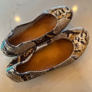 Tieks snake print ballet flats size 8